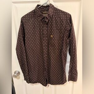 Ariat Men's Dark Brown Diamond Print Shirt